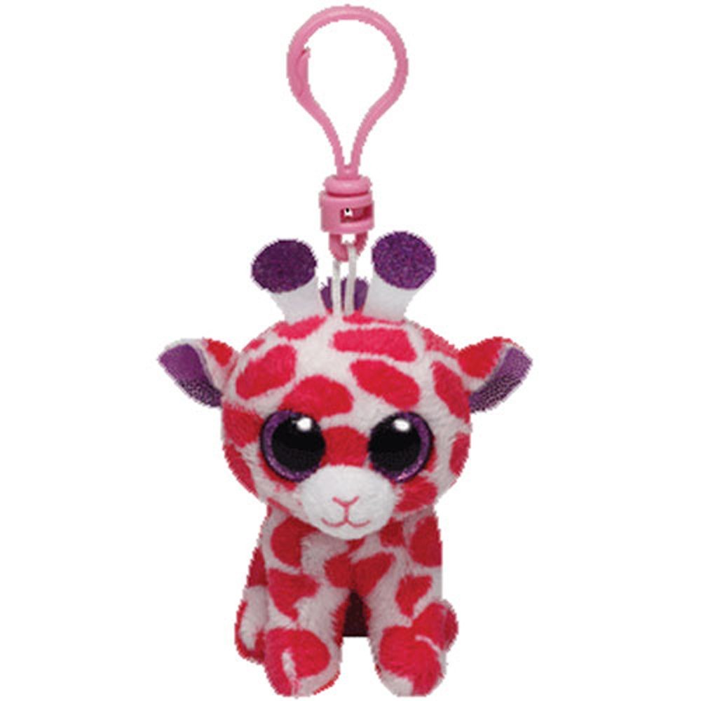 Ty Beanie Boo's, "Twigs", Giraffe, pink/violett, ca. 8,5cm, Clip