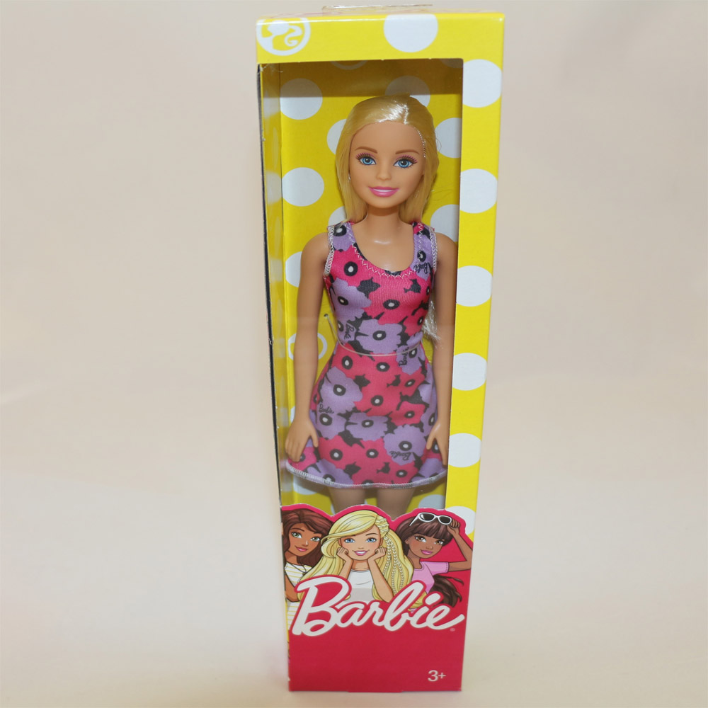 Barbie - Modepuppe "Chic", Blond, lila geblümtes Kleid