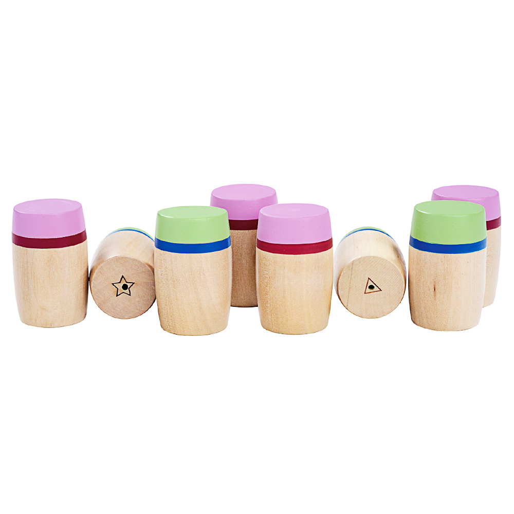 Holzstempel, Stempelset, Rundstempel, Mehrfarbige Stempel, Kinder Spielzeug