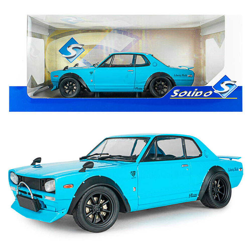 Solido, Nissan Skyline 2000 GT-R blau,  1:18