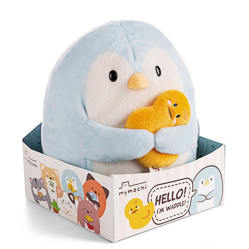 Nici, Mymochi, Pinguin Waddle mit Ente in Geschenkbox, ca 16 cm