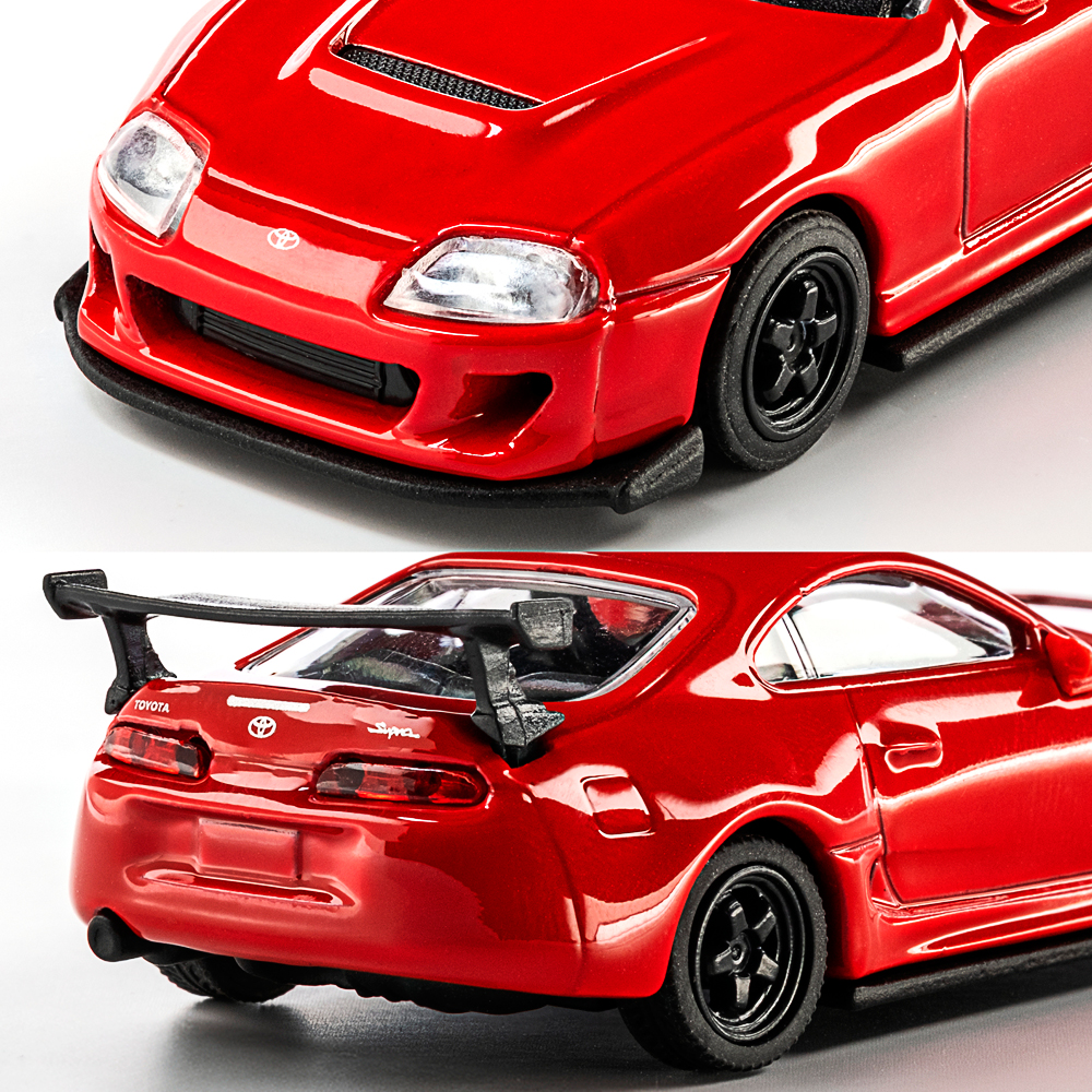 Spielzeugauto, Rotes Auto, Sportwagen, Flügelspoiler, Gummiräder