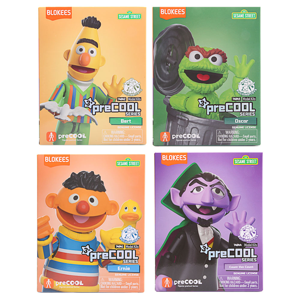 Dickie Toys, Blokees Figures, Sesamstraße, Serie 02, 4fach sortiert